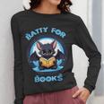 Batty About Books Lover Teacher Librarian Bookish Halloween For Men Women Kids Women Long Sleeve T-Shirt, funny design Batty About Books Lover Teacher Librarian Bookish Halloween For Men Women Kids Women Long Sleeve T-Shirt, funny design