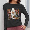 Booooks Ghost Halloween Groovy Vintage Teacher Book Reading Women Long Sleeve T-Shirt, Groovy Teacher Gifts, funny design Booooks Ghost Halloween Groovy Vintage Teacher Book Reading Women Long Sleeve T-Shirt, Groovy Teacher Gifts, funny design