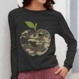 Camo Apple Camouflage Clothing School Student Camo Teacher Men Women Kids Women Long Sleeve T-Shirt, funny design