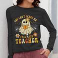 You Can't Scare Me I'm A Math Teacher Halloween Ghost Women Long Sleeve T-Shirt, funny design