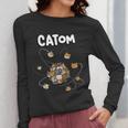 Catom Science Teacher Chemistry Lover Physics School Cat Women Long Sleeve T-Shirt, Science Teacher Gifts, funny design