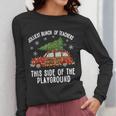 Christmas Teacher Squad Festive Car Tree Lights Xmas Women Long Sleeve T-Shirt, funny design