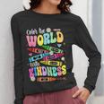 Color The World With Kindness Teacher Back To School Women Long Sleeve T-Shirt, funny design