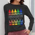 Colorful Crayon Kindergarten Team Tee For Teachers Students Men Women Kids Women Long Sleeve T-Shirt, funny design Colorful Crayon Kindergarten Team Tee For Teachers Students Men Women Kids Women Long Sleeve T-Shirt, funny design