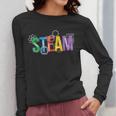 Colorful Steam Letters For Steam Program Teacher And Student Women Long Sleeve T-Shirt, funny design Colorful Steam Letters For Steam Program Teacher And Student Women Long Sleeve T-Shirt, funny design