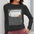 Composition Notebook Costume Adult Halloween For Teachers Women Long Sleeve T-Shirt, funny design