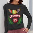 Crayon Box Fun Teacher Student Crayon Squad Halloween 2022 Women Long Sleeve T-Shirt, funny design Crayon Box Fun Teacher Student Crayon Squad Halloween 2022 Women Long Sleeve T-Shirt, funny design