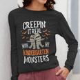 Creepin It Real Kindergarten Monsters Halloween Teacher Women Long Sleeve T-Shirt, funny design