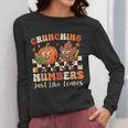 Crunching Numbers Just Like Leaves Pumpkin Fall Teacher Women Long Sleeve T-Shirt, funny design