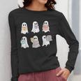 Cute Boo Ghost Reading Books Halloween Librarian Teacher Kid Women Long Sleeve T-Shirt, funny design