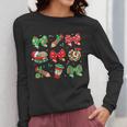 Cute Coquette Pencil Bow Christmas School Teacher Student Women Long Sleeve T-Shirt, funny design Cute Coquette Pencil Bow Christmas School Teacher Student Women Long Sleeve T-Shirt, funny design