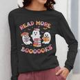 Cute Ghost Book Read More Books Teachers Halloween Women Long Sleeve T-Shirt, funny design