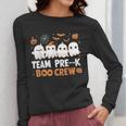 Cute Ghosts Pre-K Boo Crew Teachers Halloween Party Team For Men Women Kids Women Long Sleeve T-Shirt, funny design