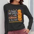 Cute Teacher Halloween For Women Men Teacher Pumpkin Women Long Sleeve T-Shirt, funny design