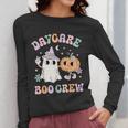 Daycare Boo Crew Groovy Halloween Floral Ghost Kid Teacher Women Long Sleeve T-Shirt, Groovy Teacher Gifts, funny design Daycare Boo Crew Groovy Halloween Floral Ghost Kid Teacher Women Long Sleeve T-Shirt, Groovy Teacher Gifts, funny design
