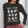 What Are We Doing Today Ghost PE Teacher Team Halloween Women Long Sleeve T-Shirt, Pe Teacher Gifts, funny design What Are We Doing Today Ghost PE Teacher Team Halloween Women Long Sleeve T-Shirt, Pe Teacher Gifts, funny design