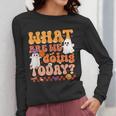 What Are We Doing Today Halloween PE Spooky Teacher Women Long Sleeve T-Shirt, Pe Teacher Gifts, funny design