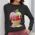 Dripping Apple Ice Cream Cone Cute Teacher Appreciation Women Long Sleeve T-Shirt, funny design Dripping Apple Ice Cream Cone Cute Teacher Appreciation Women Long Sleeve T-Shirt, funny design