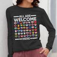 ESL Teacher All Are Welcome Here For Worlds Virtual Teachers Women Long Sleeve T-Shirt, Esl Teacher Gifts, funny design