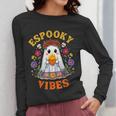 Espooky Vibes Spanish Mexican Halloween Ghost Teachers Women Long Sleeve T-Shirt, funny design Espooky Vibes Spanish Mexican Halloween Ghost Teachers Women Long Sleeve T-Shirt, funny design