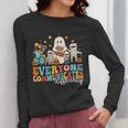Everyone Communicates Differently Halloween SLP Sped Teacher Women Long Sleeve T-Shirt, funny design