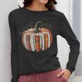 Fall Book Pumpkin Retro Reading Halloween Teacher Librarian Women Long Sleeve T-Shirt, funny design