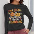 Fall In Love With Learning Fall Teacher Thanksgiving Retro Women Long Sleeve T-Shirt, funny design