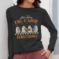 Are You Fall-O-Ween Directions Halloween TeacherGhost Book Women Long Sleeve T-Shirt, funny design