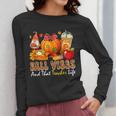 Fall Vibes Costume Teacher Thanksgiving Leopard Gnome Women Long Sleeve T-Shirt, funny design Fall Vibes Costume Teacher Thanksgiving Leopard Gnome Women Long Sleeve T-Shirt, funny design