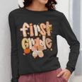 First Grade Fall Floral Coquette Bow Teachers Students Women Long Sleeve T-Shirt, First Grade Teacher Gifts, funny design First Grade Fall Floral Coquette Bow Teachers Students Women Long Sleeve T-Shirt, First Grade Teacher Gifts, funny design