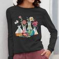 Floral Beakers Chemistry Lab Teacher Women Long Sleeve T-Shirt, funny design