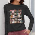 Ghost Christmas Reading Book Lover Library Christmas Teacher Women Long Sleeve T-Shirt, funny design