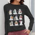 Ghost Reading Teacher Halloween Costume Librarian Book Lover Women Long Sleeve T-Shirt, funny design Ghost Reading Teacher Halloween Costume Librarian Book Lover Women Long Sleeve T-Shirt, funny design