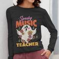 Groovy Faboolous Spooky Music Teacher Halloween Men Women Women Long Sleeve T-Shirt, Groovy Teacher Gifts, funny design
