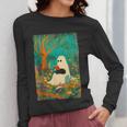 Groovy Ghost Reading Book Cat Halloween Ghost Teacher Women Long Sleeve T-Shirt, Groovy Teacher Gifts, funny design Groovy Ghost Reading Book Cat Halloween Ghost Teacher Women Long Sleeve T-Shirt, Groovy Teacher Gifts, funny design