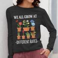 We All Grow At Different Rates Back To School Teacher Women Long Sleeve T-Shirt, funny design We All Grow At Different Rates Back To School Teacher Women Long Sleeve T-Shirt, funny design
