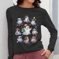 Halloween PE Teacher Ghost Playing Sports Physical Education Women Long Sleeve T-Shirt, Pe Teacher Gifts, funny design