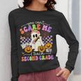 Halloween Teacher You Can't Scare Me I Teach Second Grade Women Long Sleeve T-Shirt, funny design