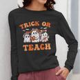 Halloween Teacher Ghosts Trick Or Teach Retro Costume Women Women Long Sleeve T-Shirt, funny design