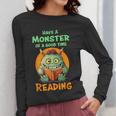 Halloween Teacher Librarian Monster Reading Books Men Women Kids Women Long Sleeve T-Shirt, funny design Halloween Teacher Librarian Monster Reading Books Men Women Kids Women Long Sleeve T-Shirt, funny design