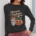 Halloween Teacher Phonemes Graphemes Caffeine Coffee Lover Women Long Sleeve T-Shirt, funny design Halloween Teacher Phonemes Graphemes Caffeine Coffee Lover Women Long Sleeve T-Shirt, funny design
