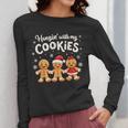 Hangin With My Cookies Gingerbread Christmas Teacher Women Long Sleeve T-Shirt, funny design