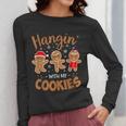 Hangin With My Cookies Gingerbread Women Christmas Teacher Women Long Sleeve T-Shirt, funny design