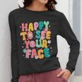 Happy To See Your Face Teacher Disco Ball Back To School Women Long Sleeve T-Shirt, funny design Happy To See Your Face Teacher Disco Ball Back To School Women Long Sleeve T-Shirt, funny design