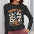 Haunted By 6x7 Math Teacher Halloween Pun Women Long Sleeve T-Shirt, funny design Haunted By 6x7 Math Teacher Halloween Pun Women Long Sleeve T-Shirt, funny design