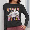 Haunted By My TBR Cute Ghosts Book Reading Teacher Halloween Women Long Sleeve T-Shirt, funny design