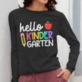 Hello Kindergarten Team Kinder Back To School Teacher Kids Women Long Sleeve T-Shirt, funny design Hello Kindergarten Team Kinder Back To School Teacher Kids Women Long Sleeve T-Shirt, funny design