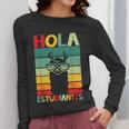 Hola Estudiantes Spanish Teacher Back To School 2025 Women Long Sleeve T-Shirt, funny design Hola Estudiantes Spanish Teacher Back To School 2025 Women Long Sleeve T-Shirt, funny design