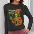 HUGvyn Halloween Skeleton Six Seven 67 Meme PEMDAS Teacher Women Long Sleeve T-Shirt, funny design