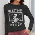 Ill Just Wait Until Its Quiet Teacher Lazy Halloween Costume Women Long Sleeve T-Shirt, funny design